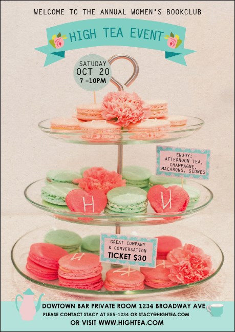 High Tea Club Flyer Product Front