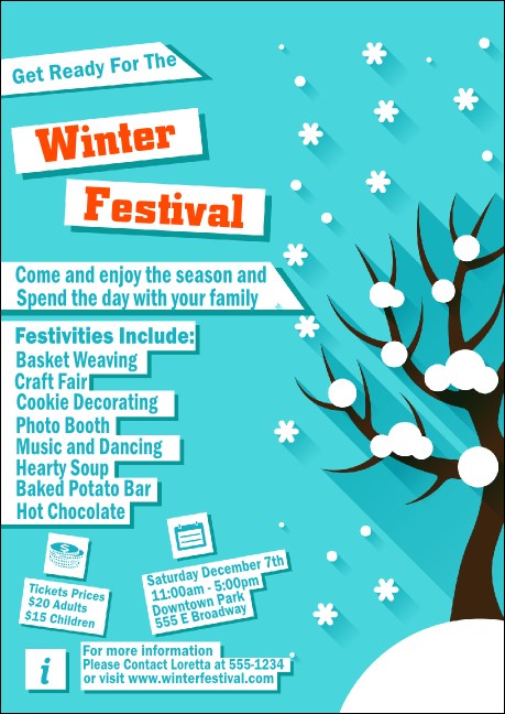 Winter Cut Paper Club Flyer Product Front