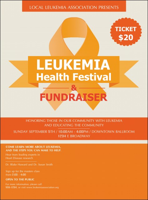 Leukemia Flyer Product Front