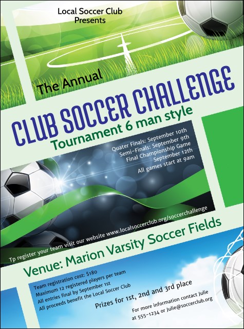 Soccer Ribbon Flyer Product Front