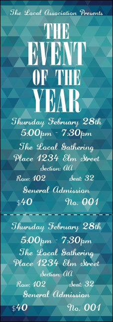 All Purpose Blue Reserved Event Ticket Product Front