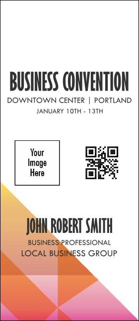 Conference Series: Colorful Abstract VIP Event Badge Large Product Front