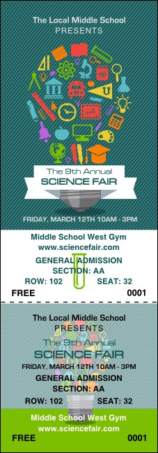 Science Fair Reserved Event Ticket Product Front