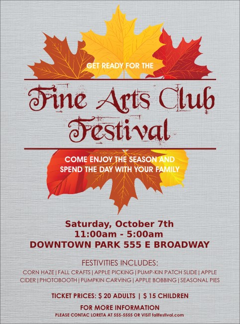 Fall Simple Flyer Product Front