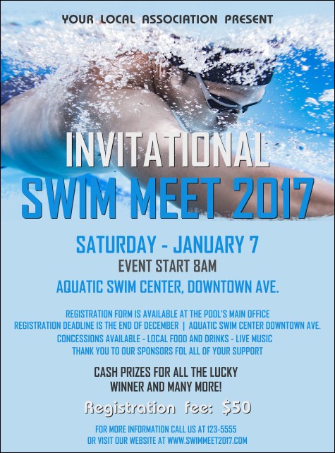 Swim Meet Flyer Product Front