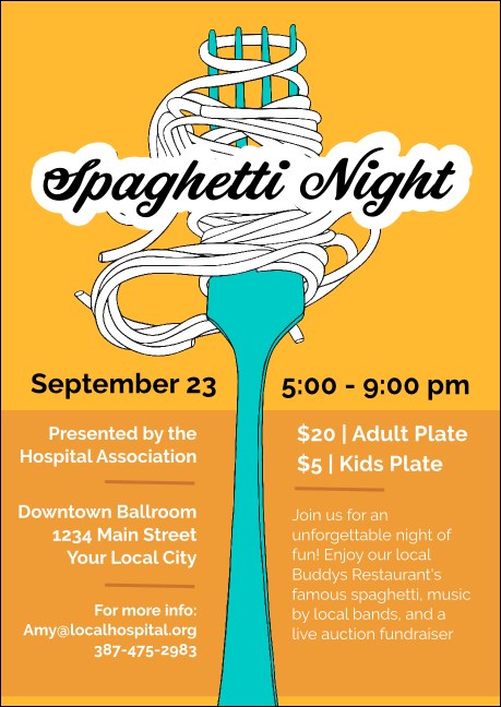Retro Spaghetti Club Flyer