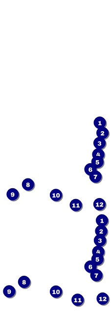 Modern Dance Reserved  Black  Event Ticket Front Field Markers