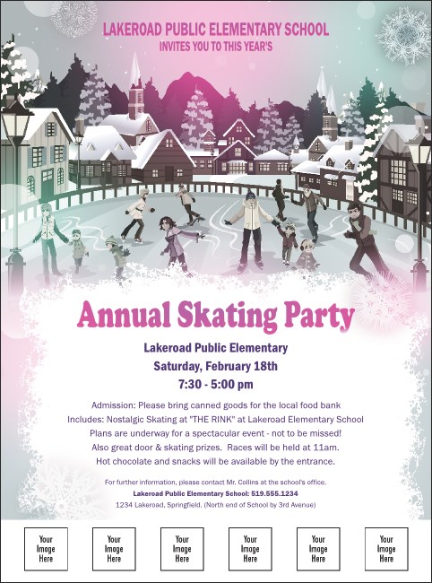 Skating Party Logo Flyer Product Front