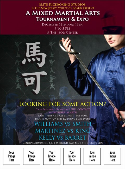 MMA Sword Red Logo Flyer Product Front