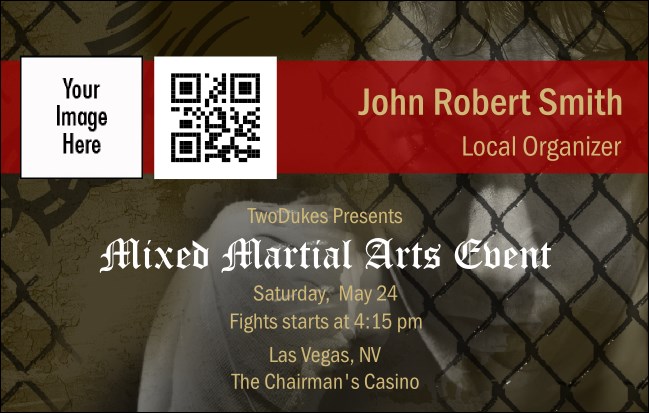 Mixed Martial Arts (Green) VIP Event Badge Medium VIP Event Badge Medium