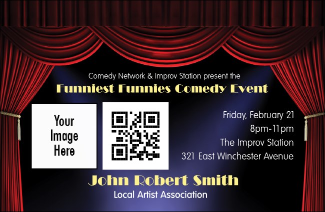 Stand Up Comedy VIP Event Badge Small Product Front