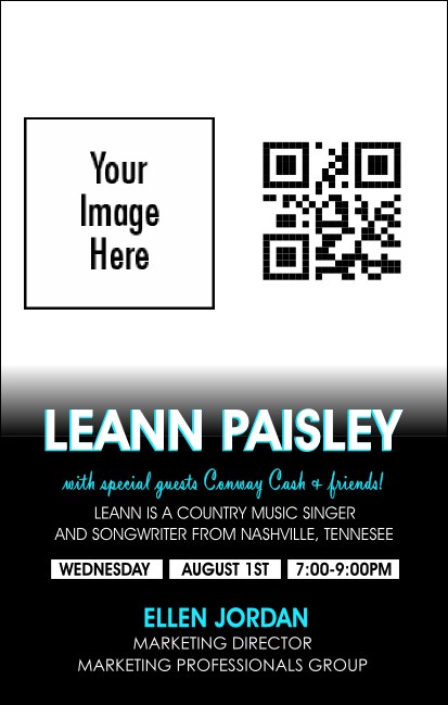 Your Photo Concert Blue VIP Event Badge Medium VIP Event Badge Medium Product Front