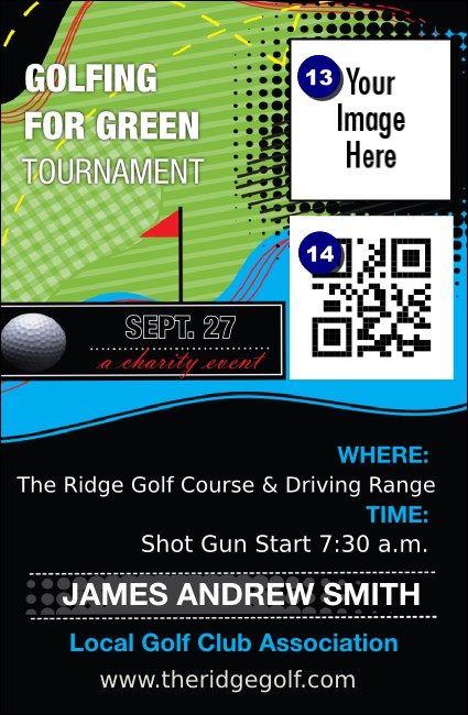 Golf Water Hazard VIP Event Badge Small