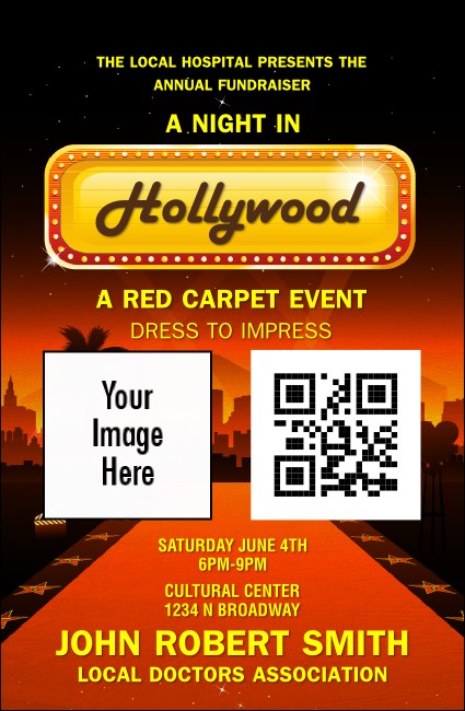 Hollywood Skyline VIP Event Badge Small Product Front