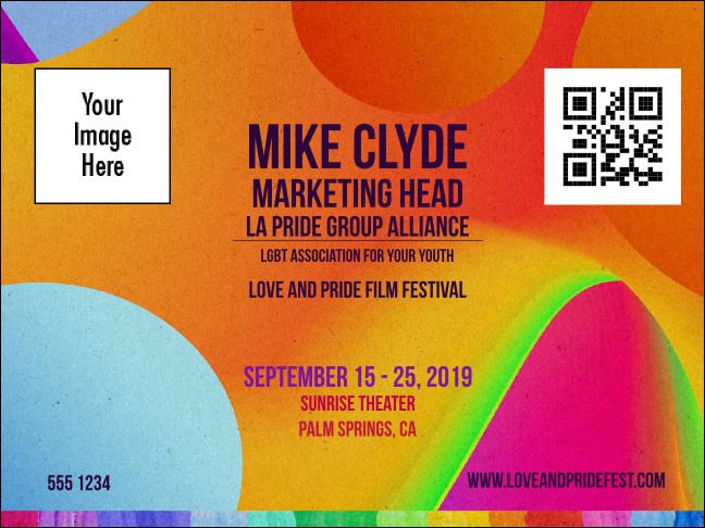 LGBT Film Festival Economy Event Badge Product Front