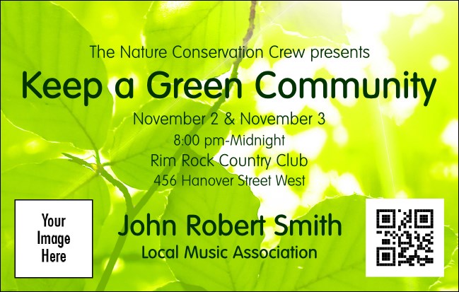 Nature Series - Green VIP Event Badge Medium Product Front