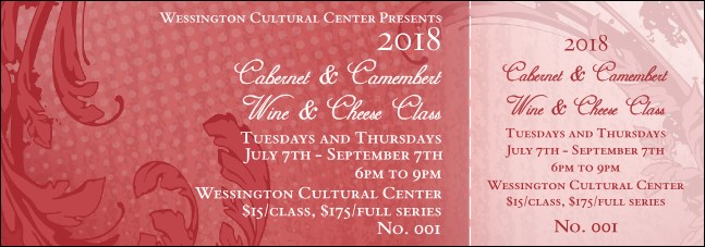 Year Classic Red General Admission Ticket Product Front