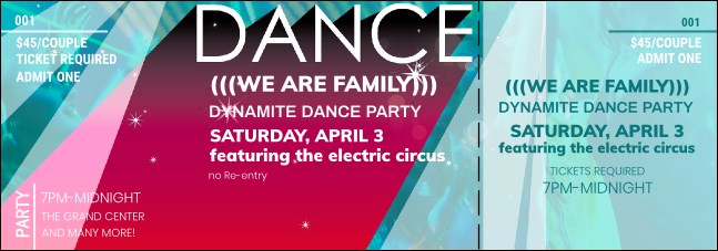 Dance Spotlight Event Ticket Product Front