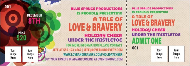 Color Circles Event Ticket Product Front