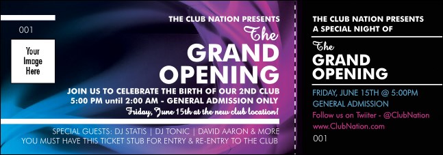 Fractal Wave Event Ticket Product Front