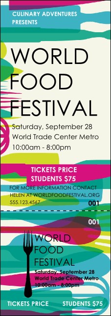 World Food Festival Event Ticket Product Front