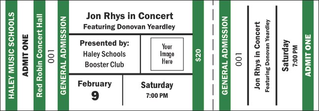 Green Image General Admission Ticket Product Front