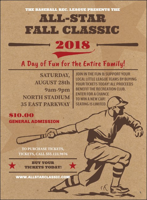 All-Star Retro Baseball Invitation Product Front