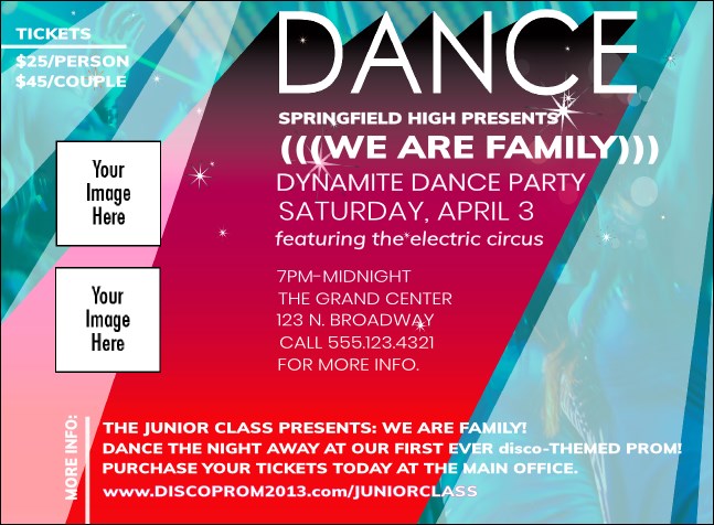 Dance Spotlight Invitation Product Front