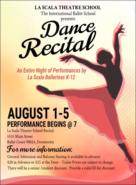 Dance Silhouette Invitation Product Front