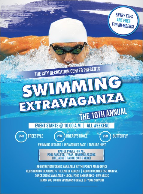 Swimming Invitation Product Front