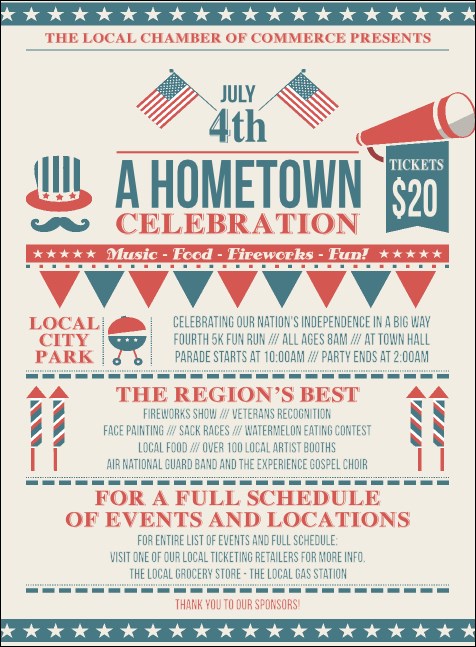 Fourth of July Hometown Invitation