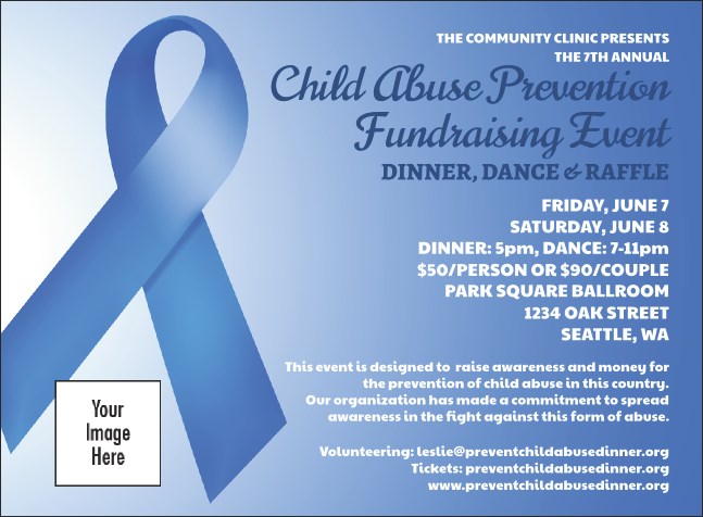 Blue Ribbon Invitation Product Front