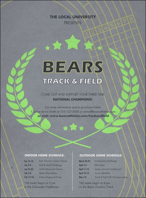 Track and Field Flyer Product Front