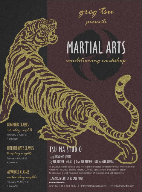 Martial Arts Flyer Product Front