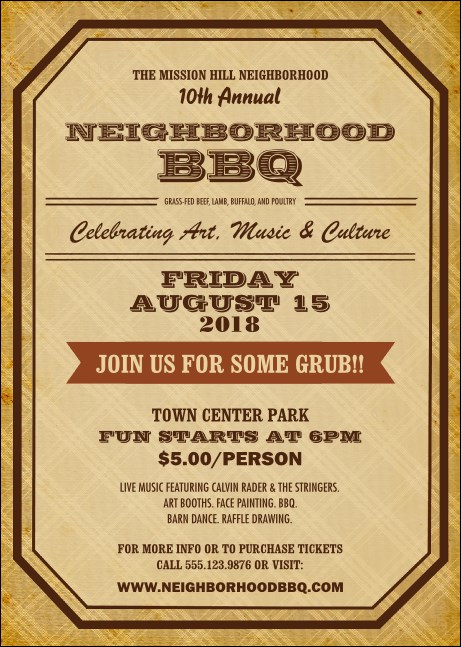 BBQ Vintage Club Flyer