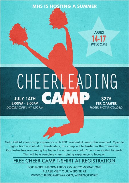 Cheerleading Jump Club Flyer Product Front