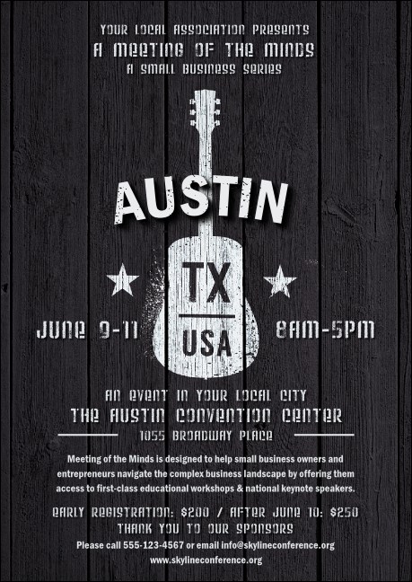 Austin Music Club Flyer Product Front