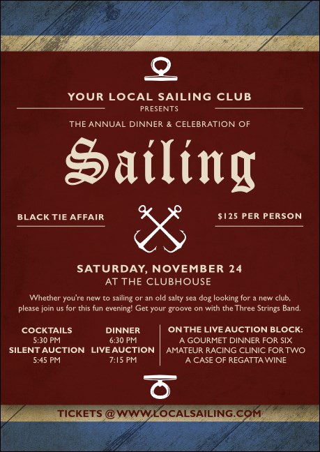 Sailing Club Flyer Product Front