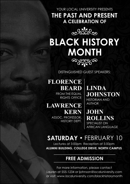 Black History Month Club Flyer Product Front