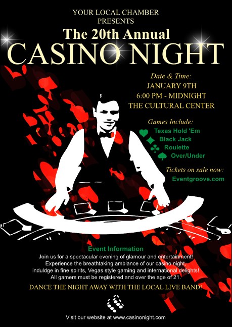 Casino Dealer Club Flyer Product Front