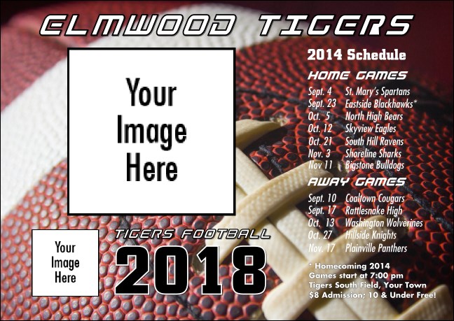 Football Schedule Club Flyer