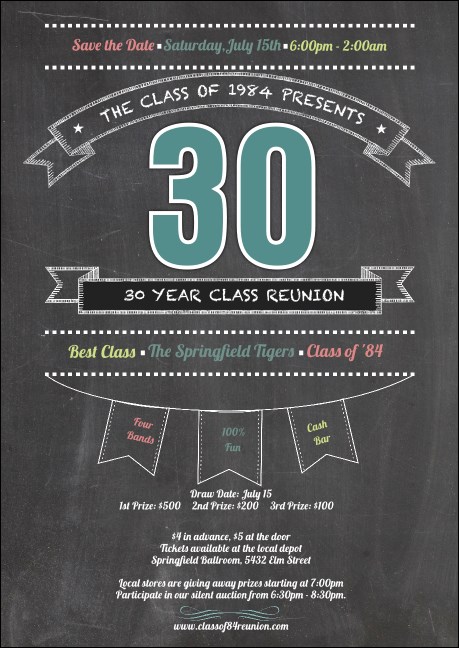 Class Reunion Club Flyer Product Front